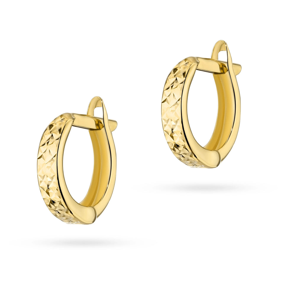 Gold Earrings with English Clasp