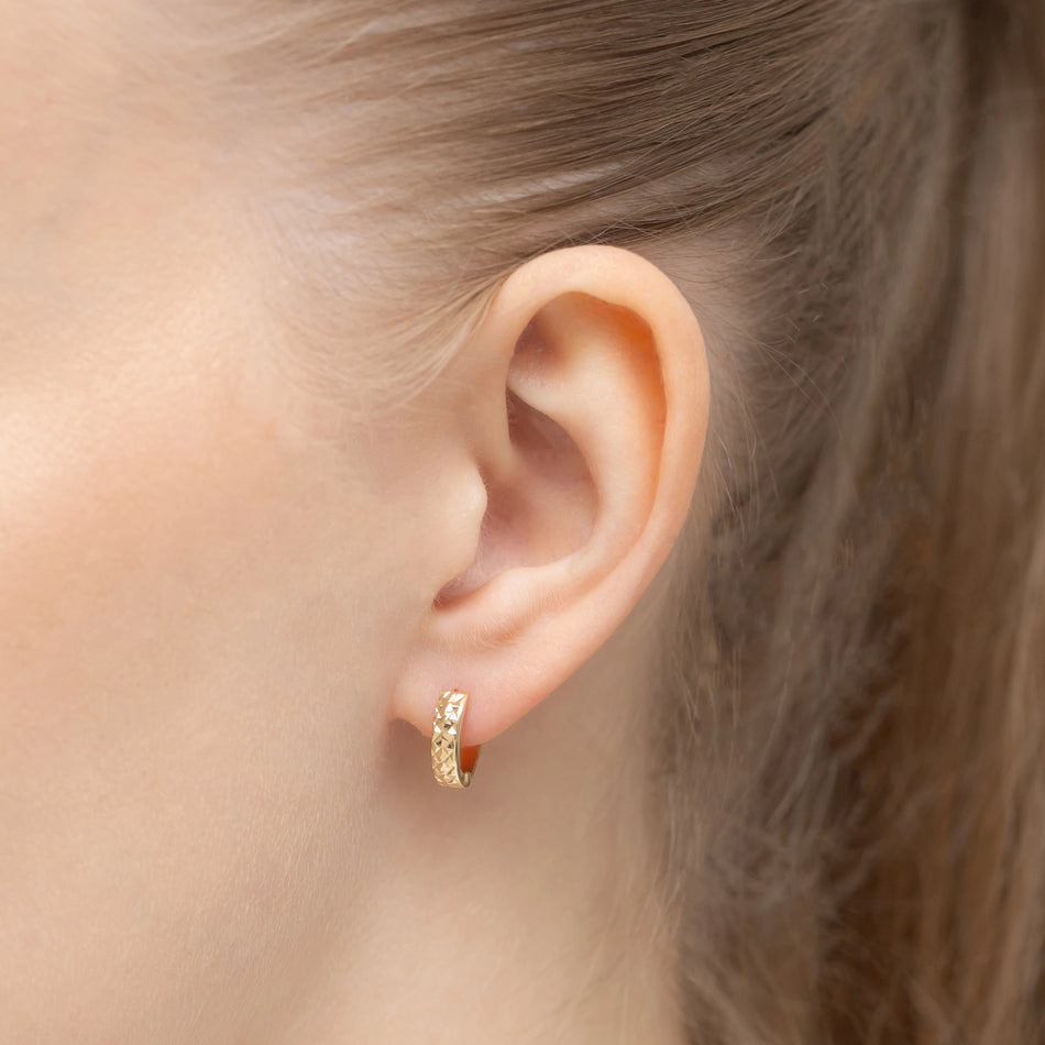 Gold Earrings with English Clasp