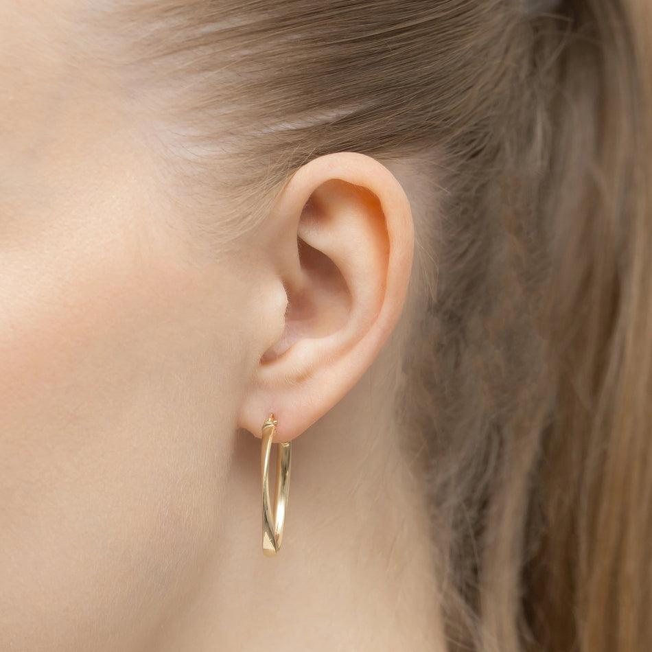 Gold Creaolen Ohrringe