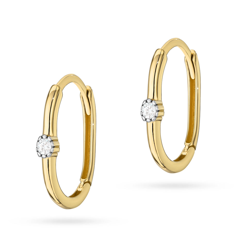 Gold Creaolen Ohrringe mit Zirkonia