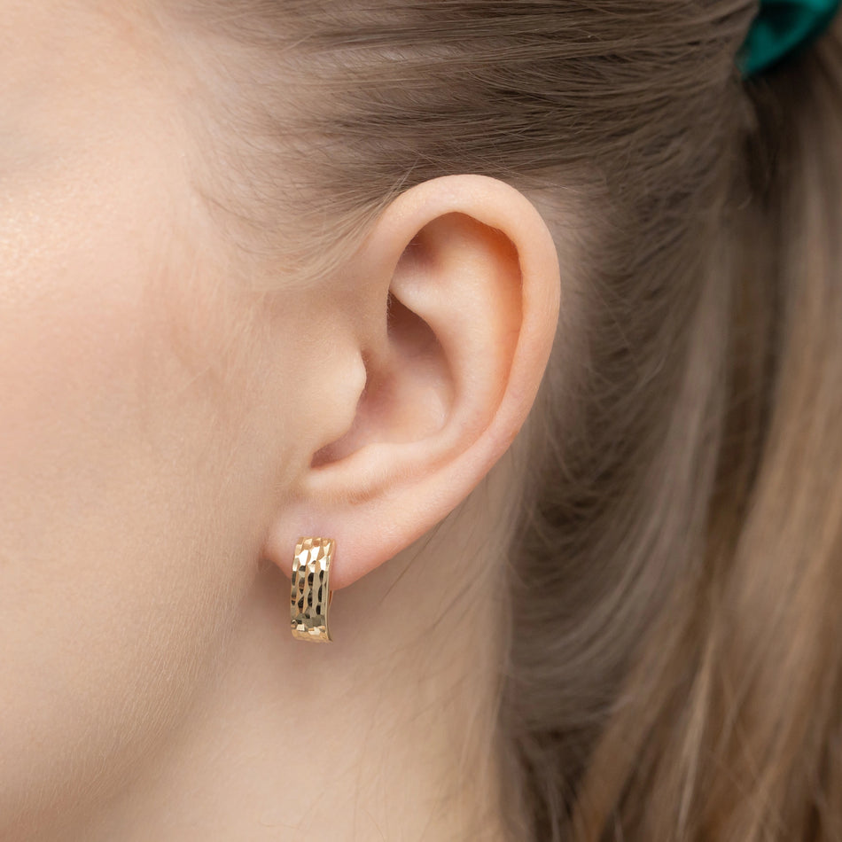 Gold Earrings with English Clasp