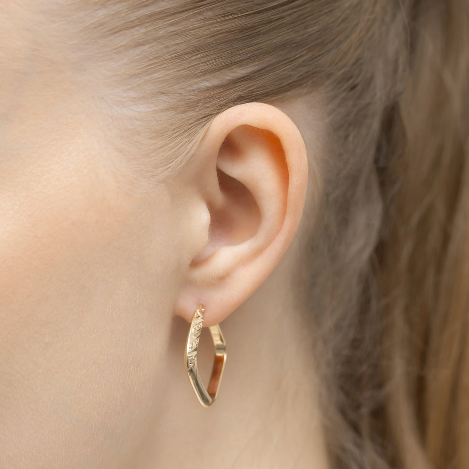 Gold Creaolen Ohrringe