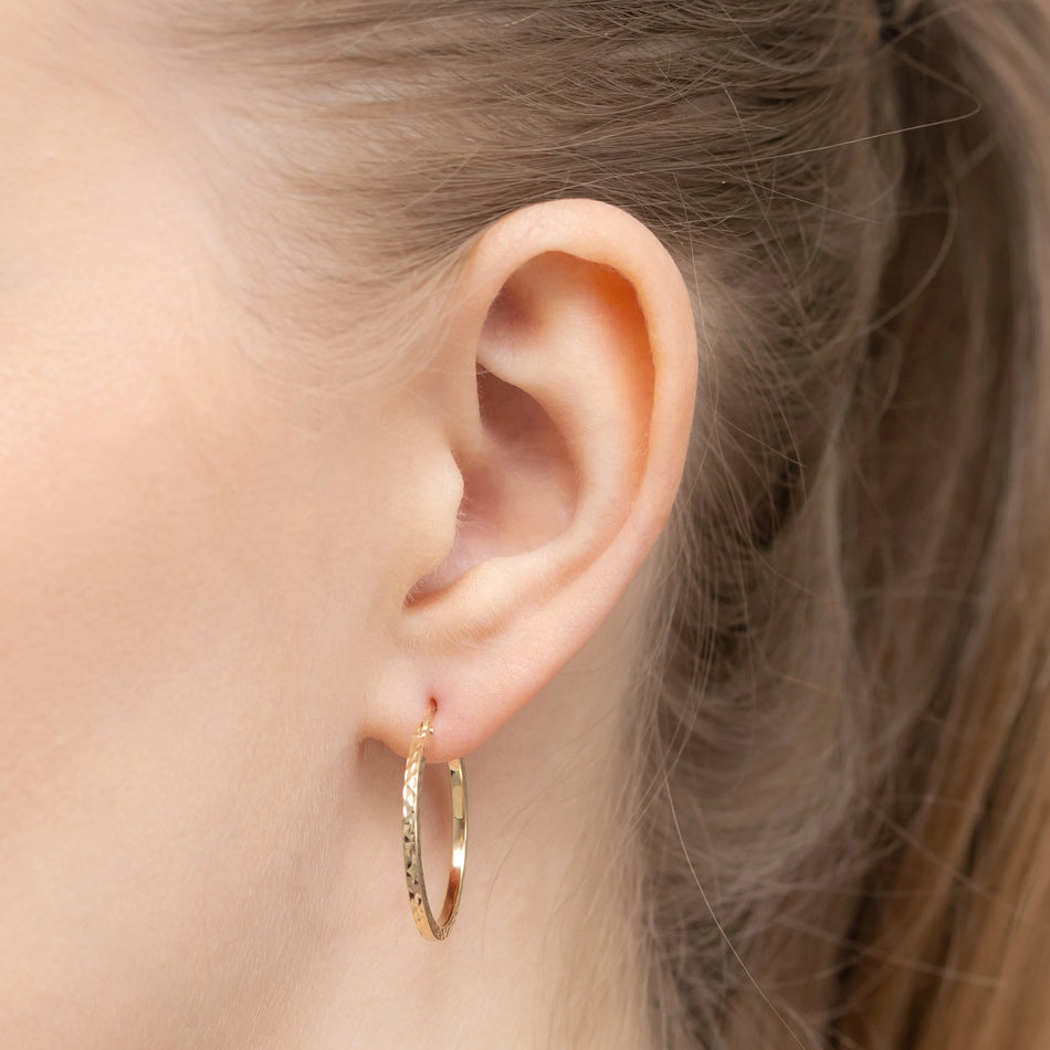 Gold Creaolen Ohrringe