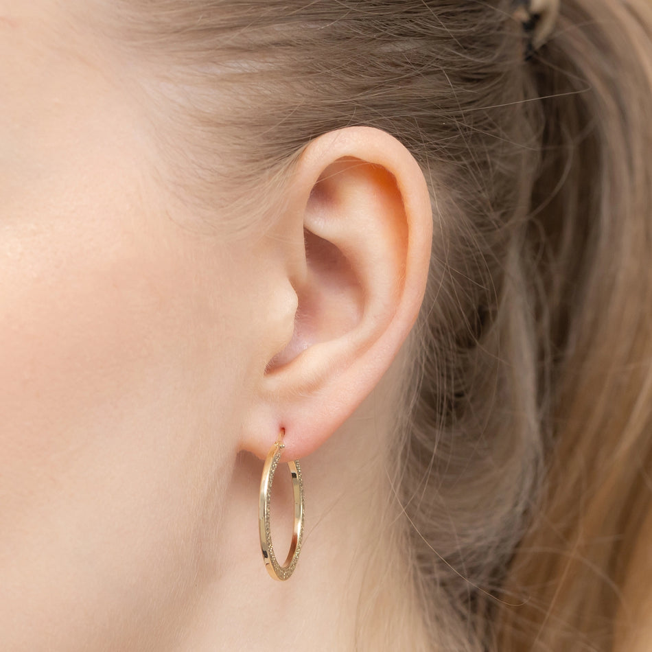 Gold Creaolen Ohrringe