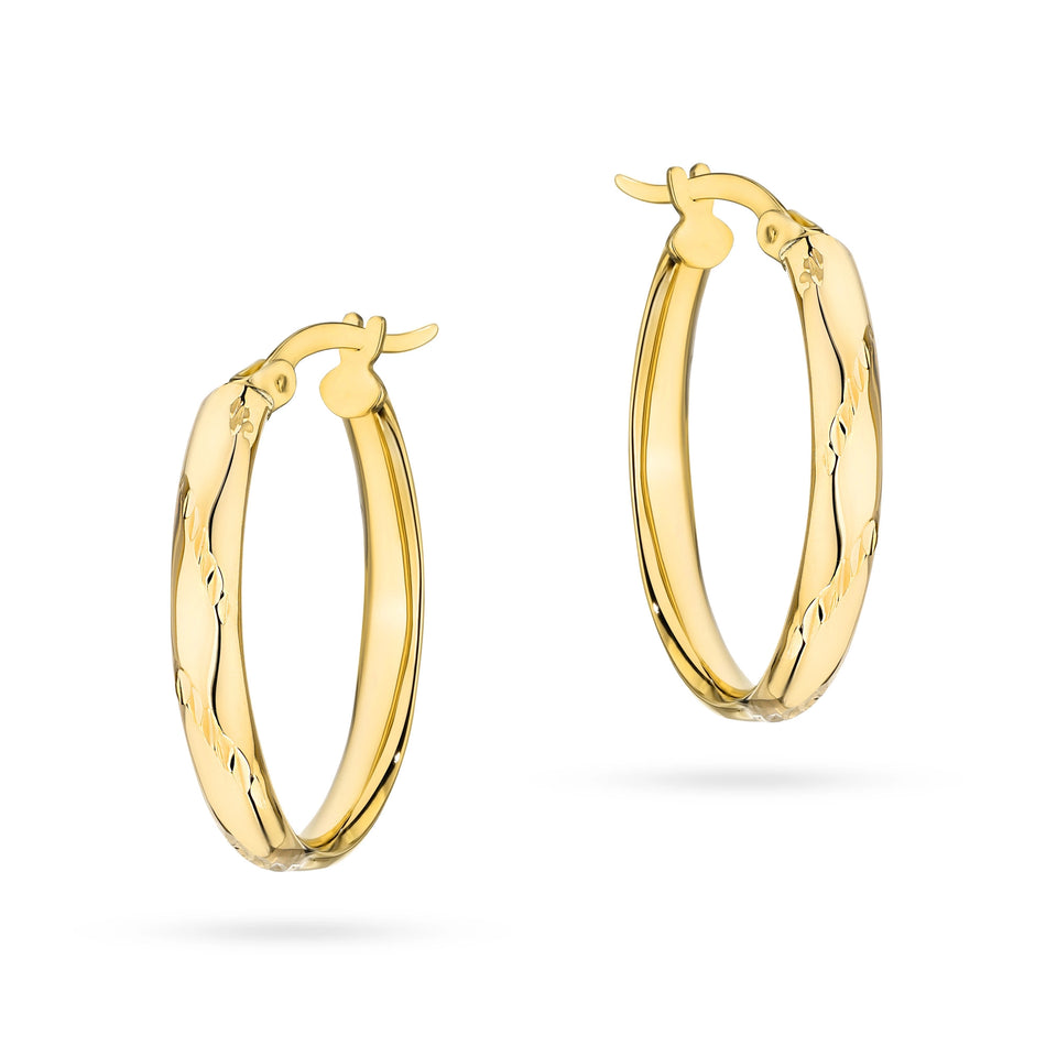 Gold Creaolen Ohrringe