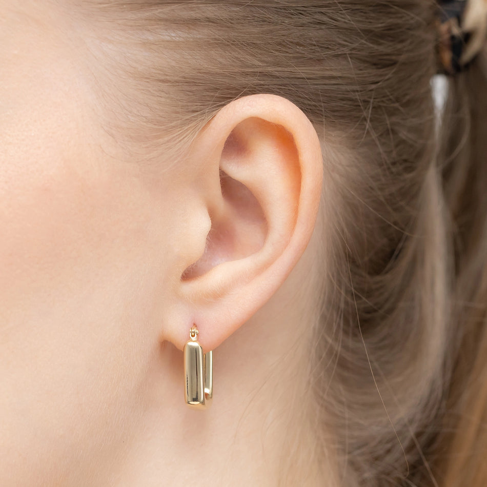 Gold Earrings with English Clasp