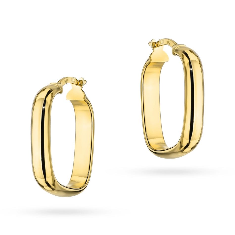 Gold Earrings with English Clasp