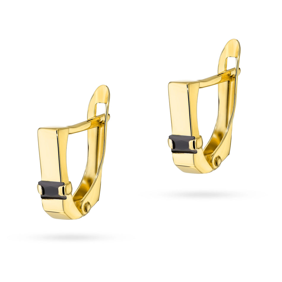 Gold Earrings with English Clasp
