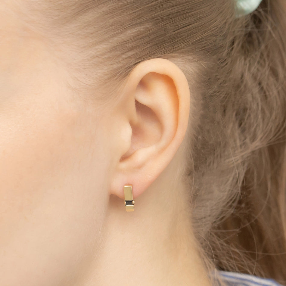 Gold Earrings with English Clasp