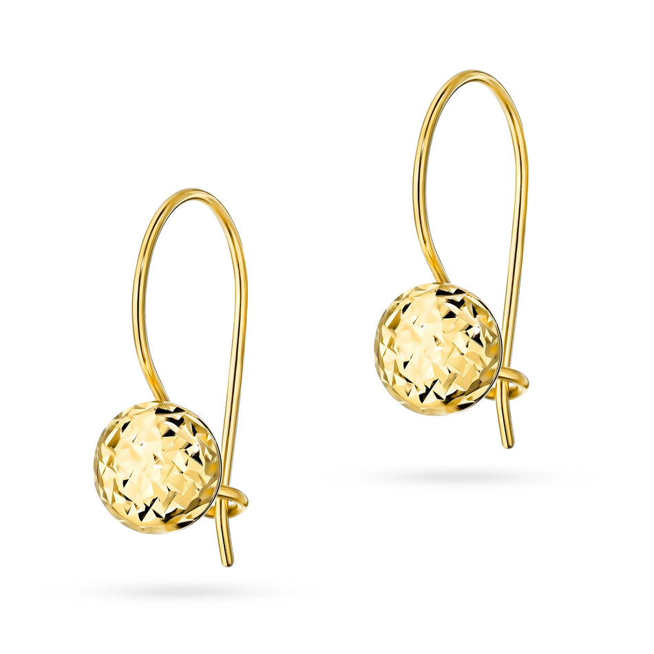 Goldohrringe mit Französische Ohrhaken Verschlussperlen