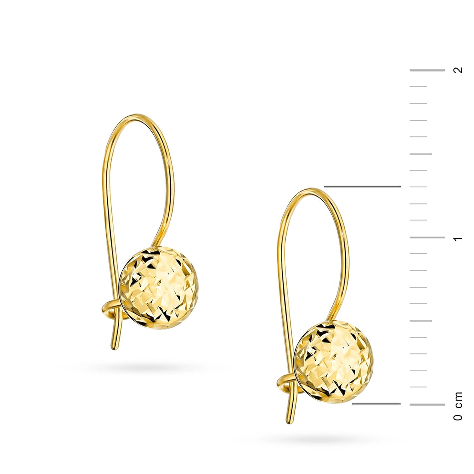 Goldohrringe mit Französische Ohrhaken Verschlussperlen