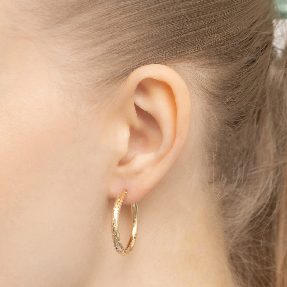 Gold Creaolen Ohrringe