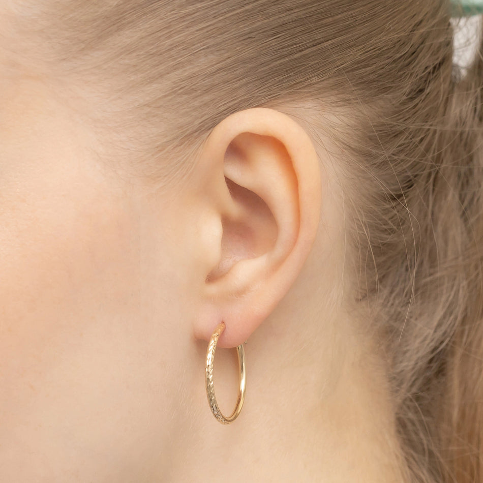 Gold Creaolen Ohrringe