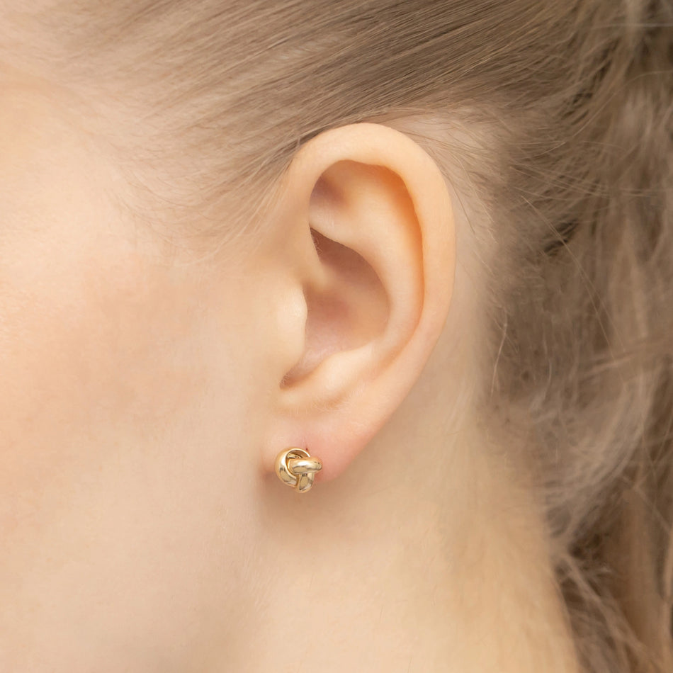 Gold Ohrstecker Knoten