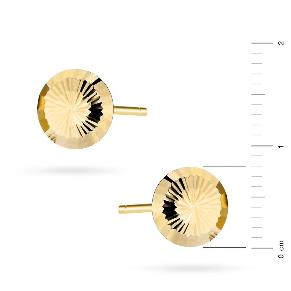 Goldene Ohrstecker Kreise