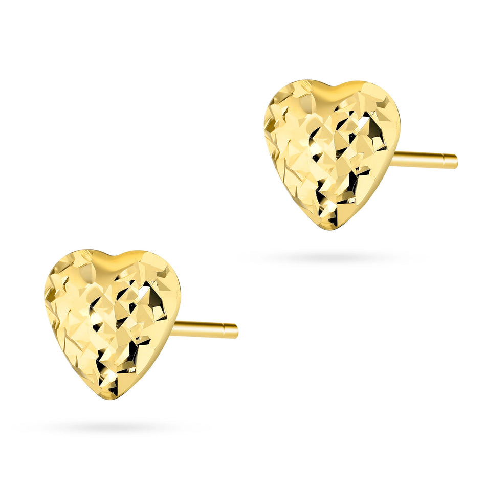 Gold Ohrstecker Herz Ohrringe
