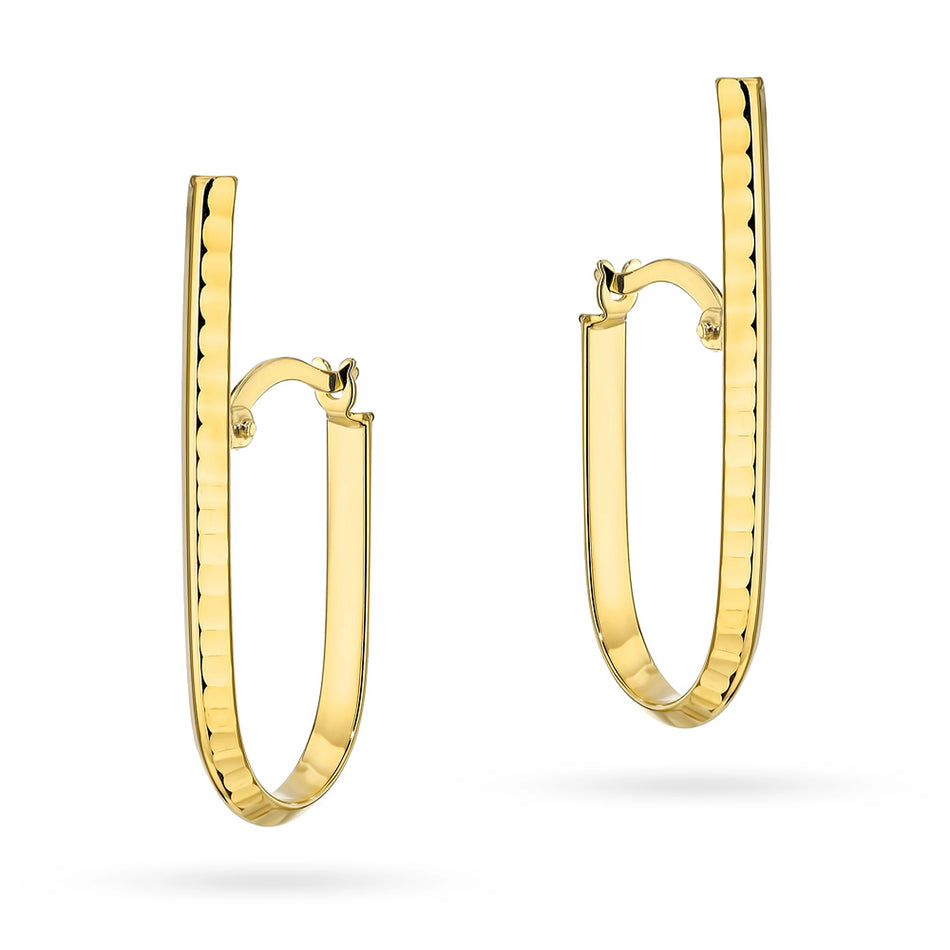 Gold Earrings with English Clasp