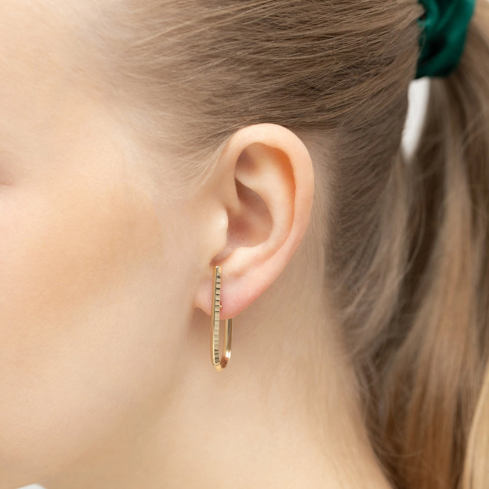 Gold Earrings with English Clasp