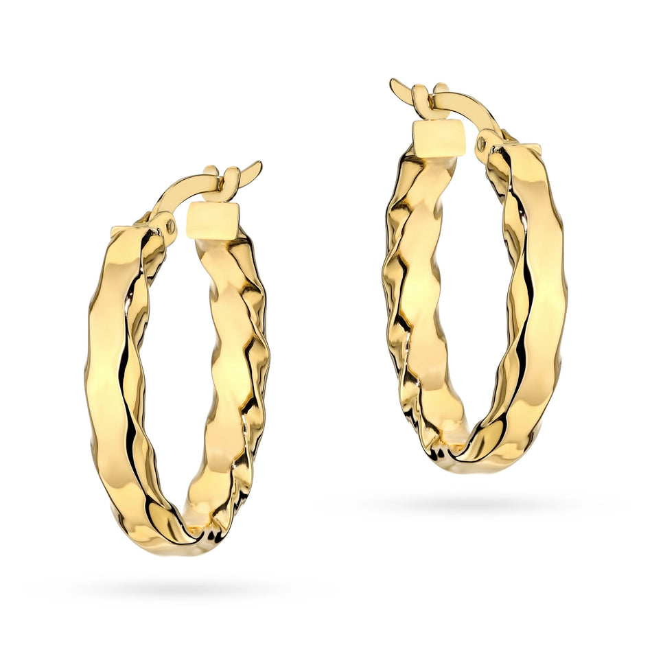 Gold Earrings with English Clasp