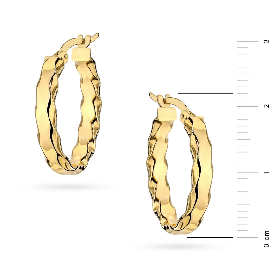 Gold Earrings with English Clasp