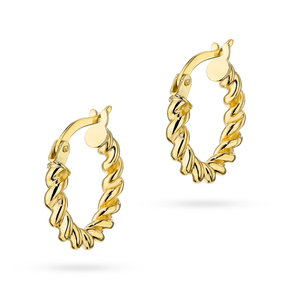 Gold Earrings with English Clasp