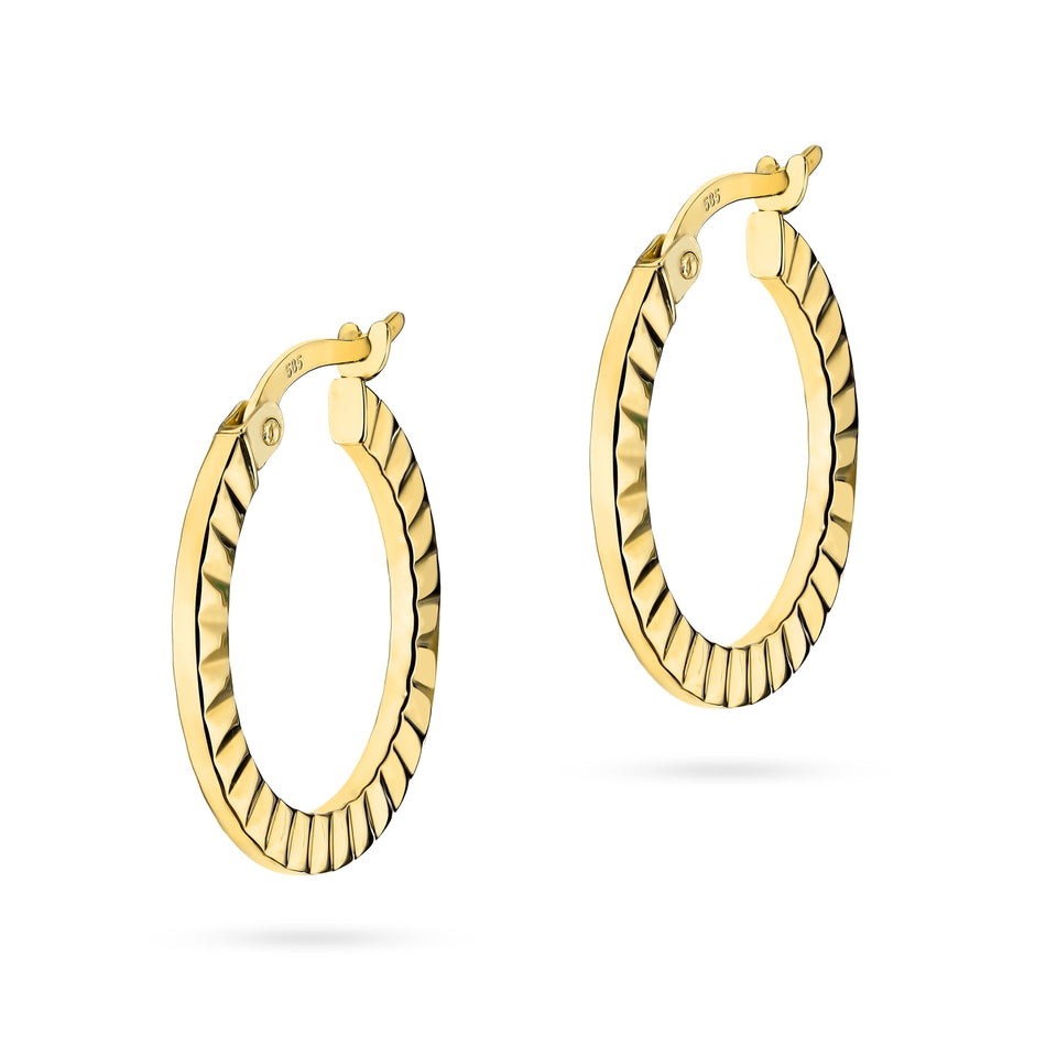 Gold Earrings with English Clasp