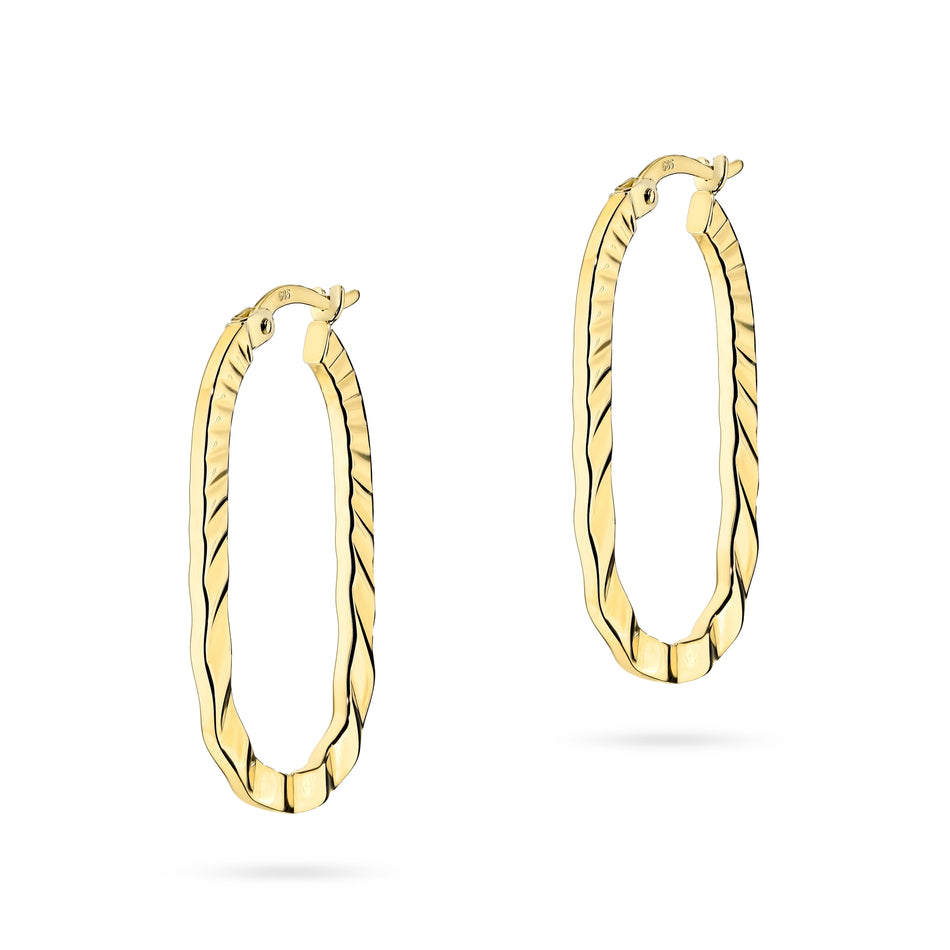 Gold Earrings with English Clasp