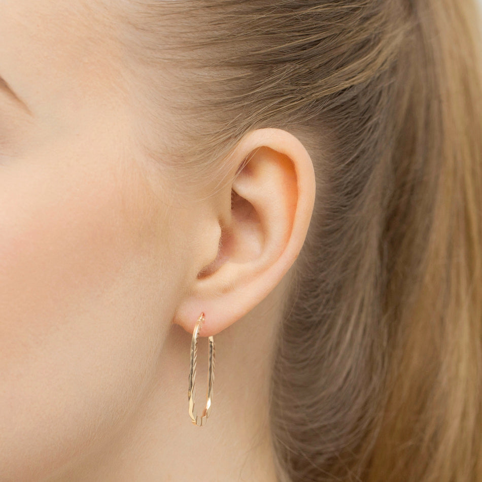 Gold Earrings with English Clasp