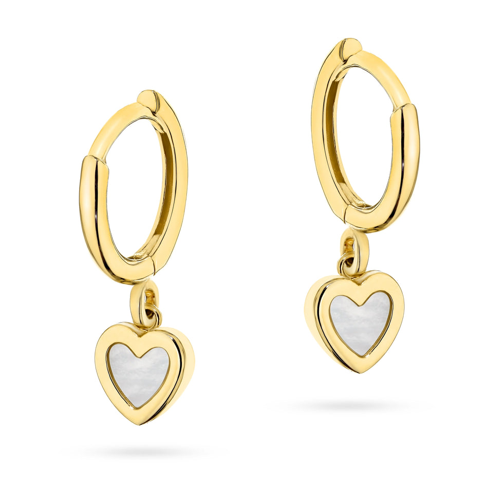 Gold Creaolen Ohrringe mit Perlmutt