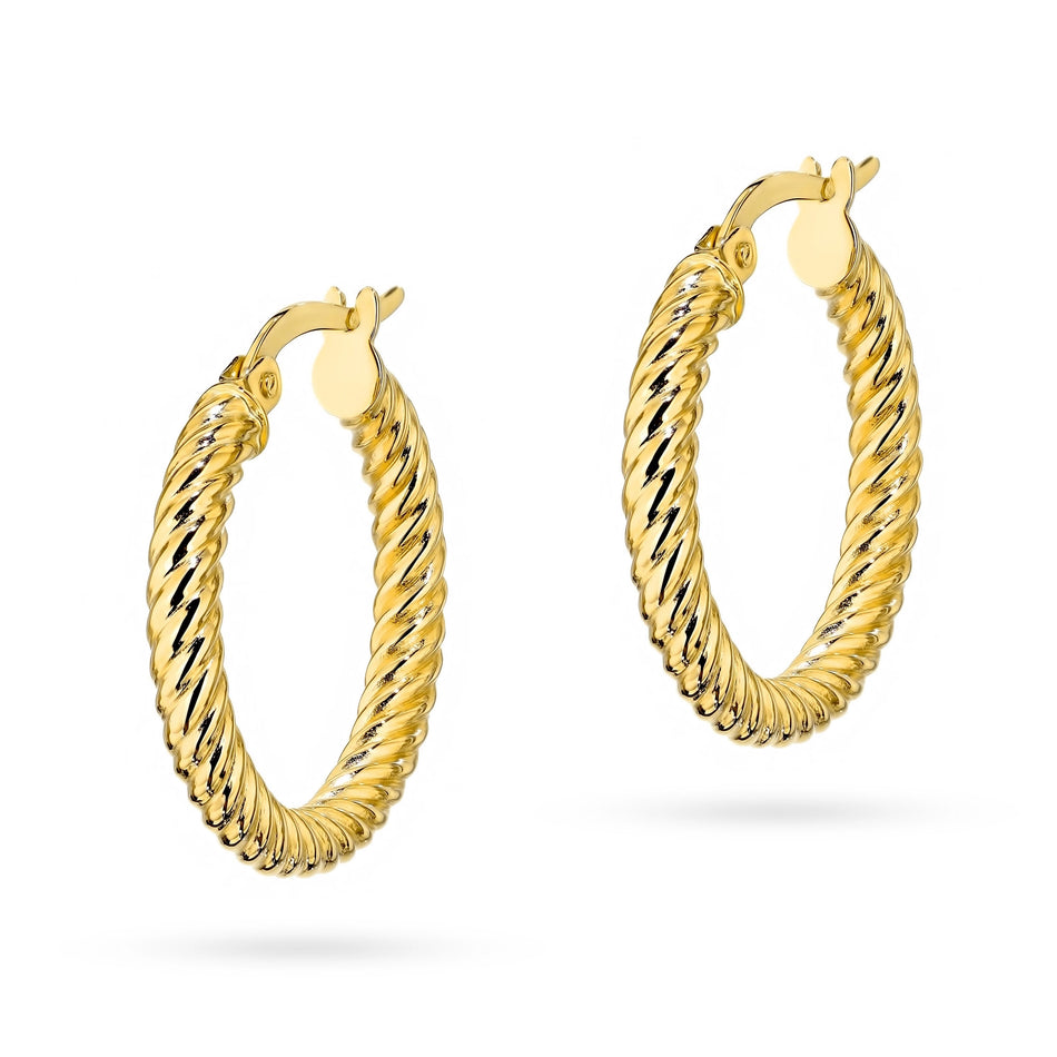 Gold Earrings with English Clasp