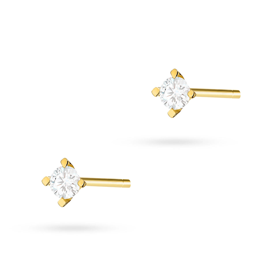Gold Ohrstecker mit Zirkonia