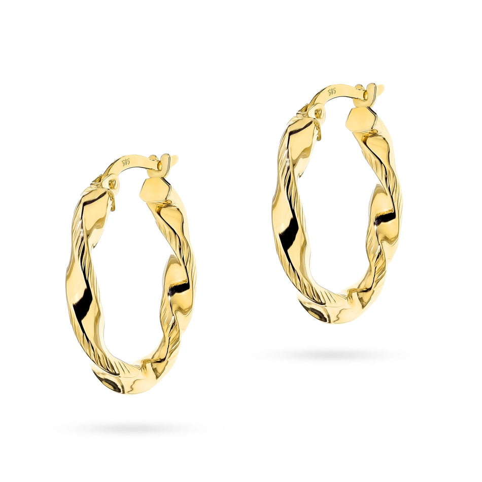 Gold Earrings with English Clasp