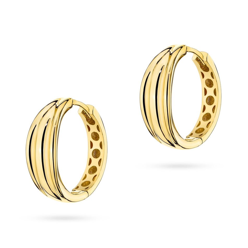 Gold Earrings with English Clasp