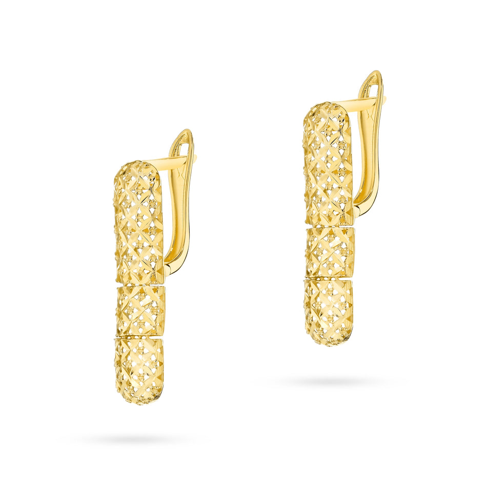 Gold Earrings with English Clasp