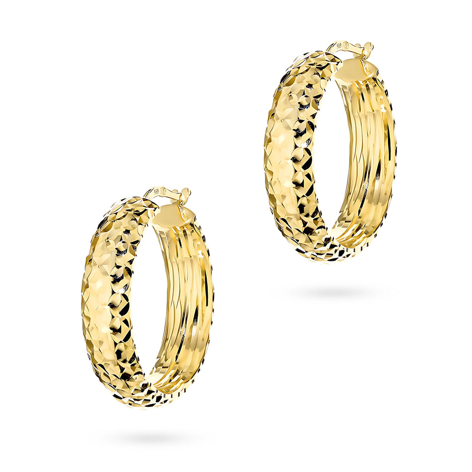 Gold Earrings with English Clasp