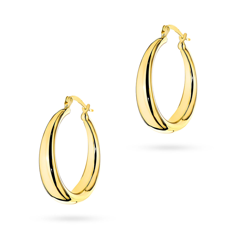 Gold Earrings with English Clasp