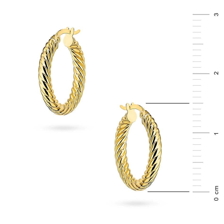 Gold Earrings with English Clasp
