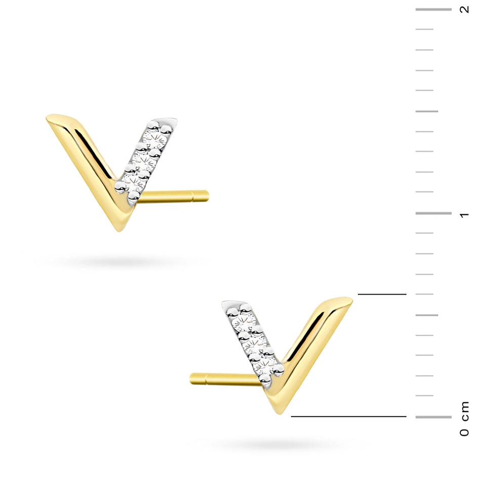 Gold Ohrstecker mit Zirkonia