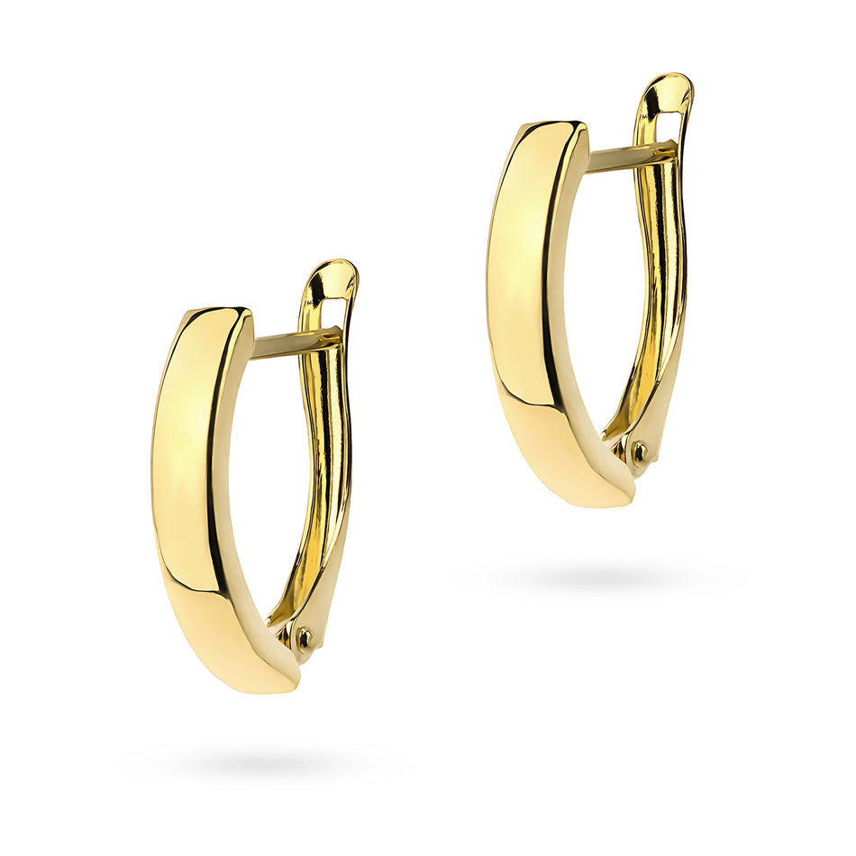 Gold Earrings with English Clasp