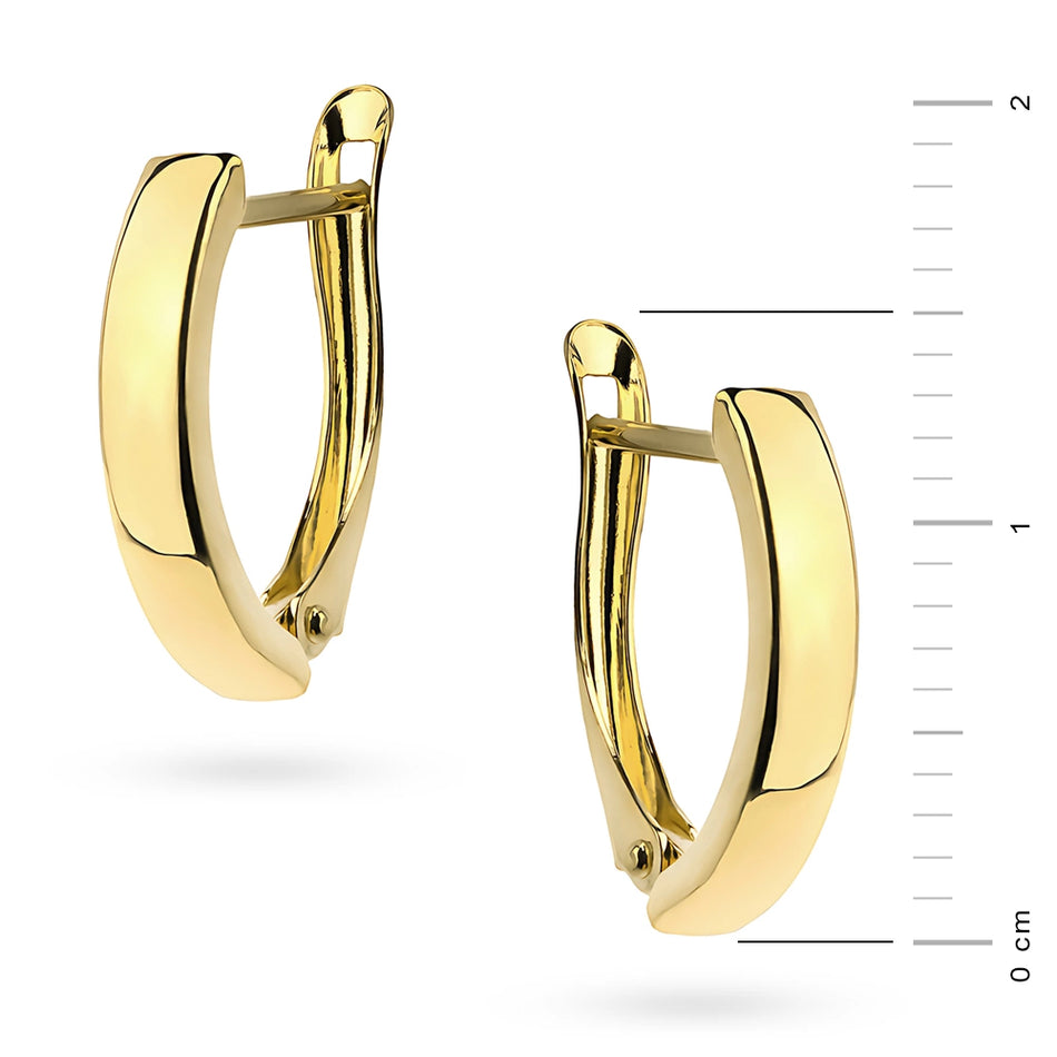 Gold Earrings with English Clasp