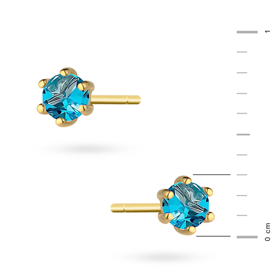 Gold Ohrstecker mit Zirkonia