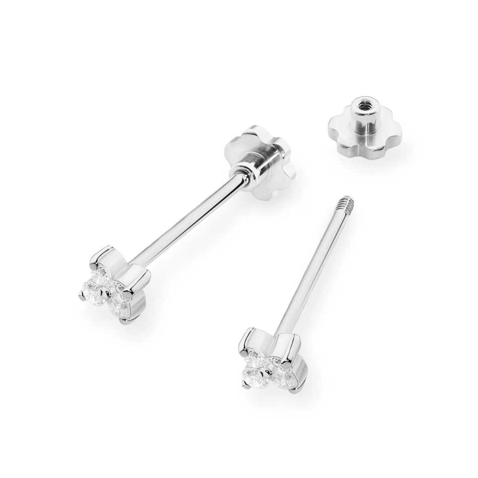 Goldohrringe mit 0,116 ct Diamanten