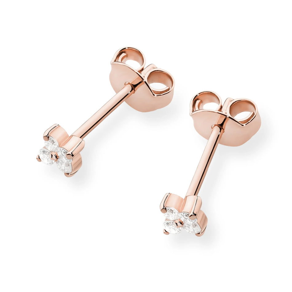 Goldohrringe mit 0,116 ct Diamanten