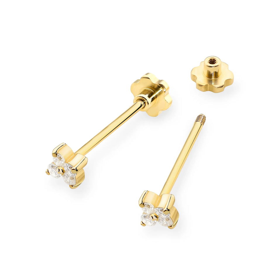 Goldohrringe mit 0,116 ct Diamanten