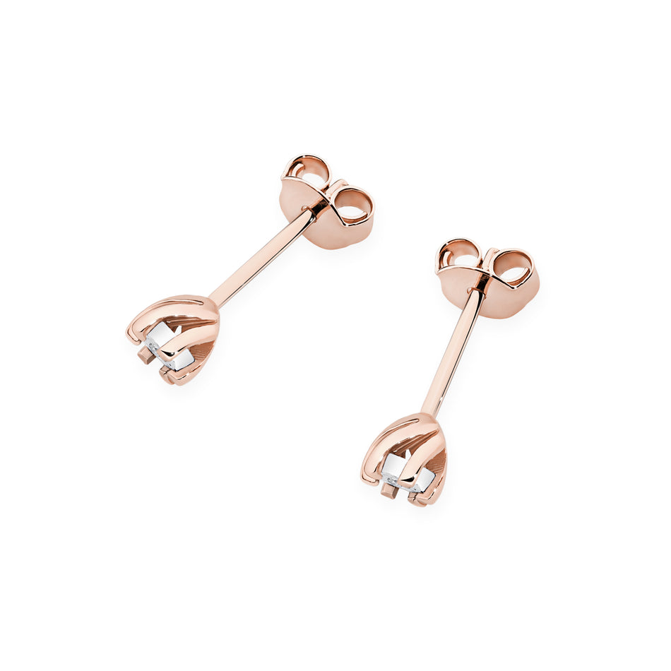 Goldohrringe mit 0,0086 ct Diamanten