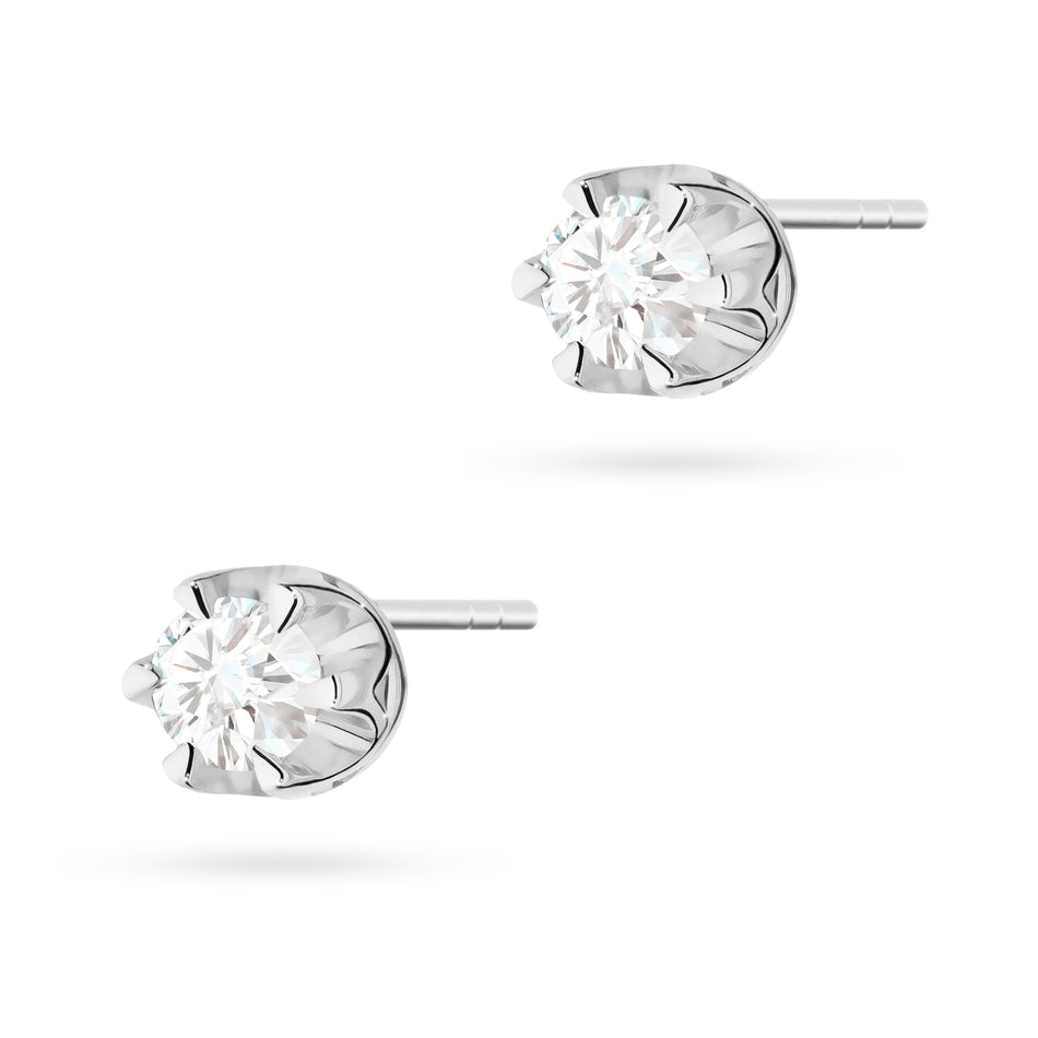 Goldohrringe mit 0,12 ct Diamanten