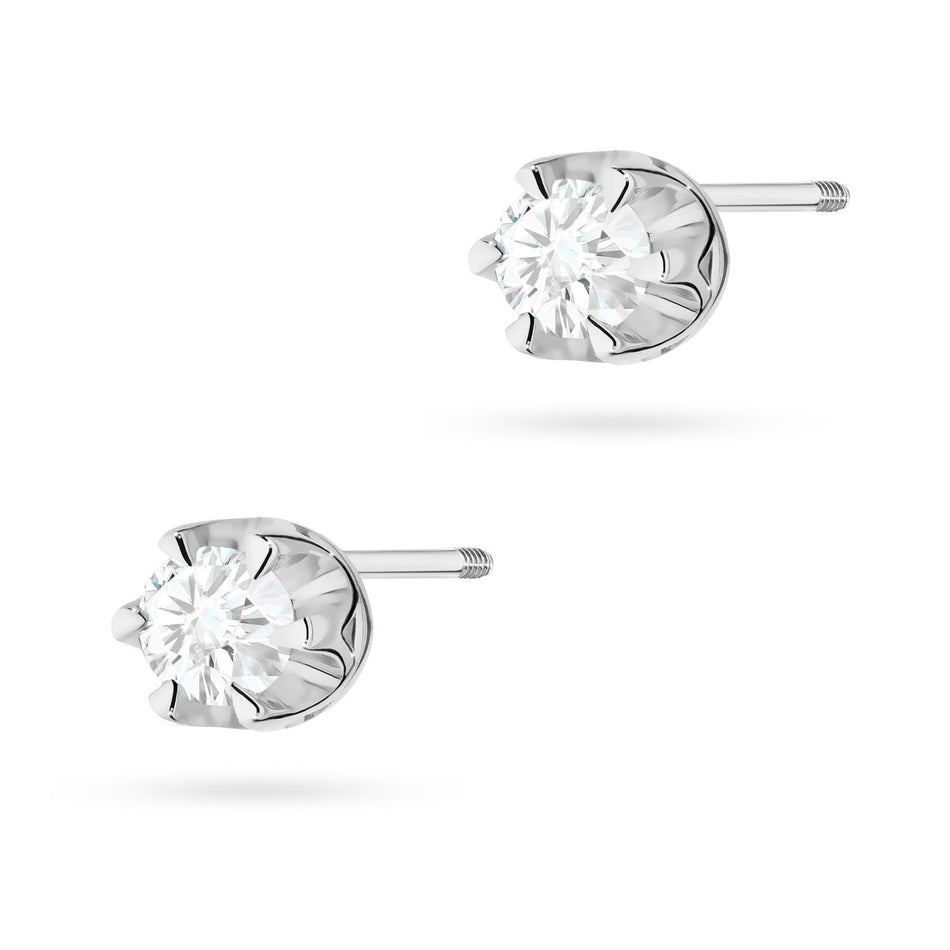 Goldohrringe mit 0,12 ct Diamanten