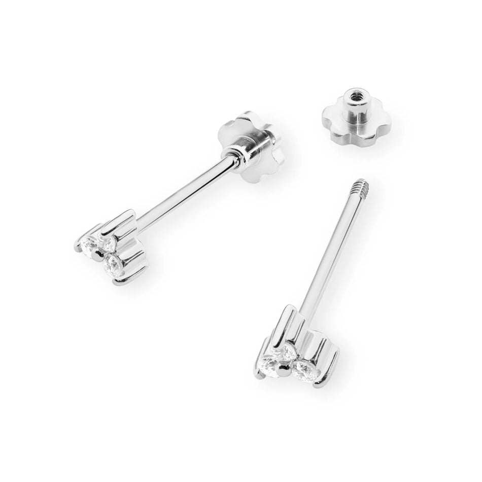 Goldohrringe mit 0,087 ct Diamanten