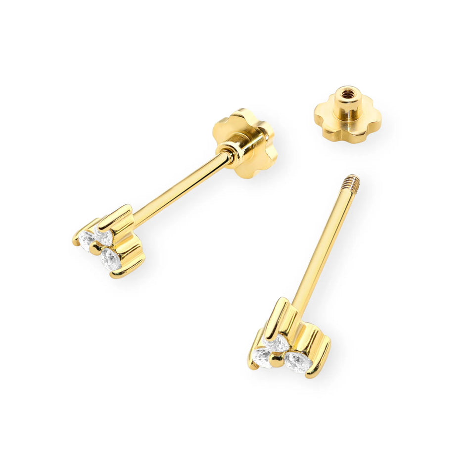 Goldohrringe mit 0,087 ct Diamanten