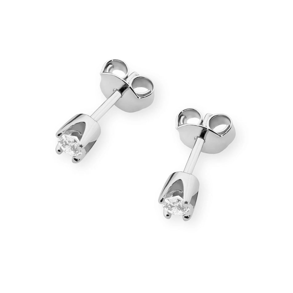 Goldohrringe mit 0,10 ct Diamanten